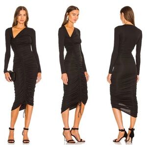 NEW NWT Michael Costello x REVOLVE Kylee Midi Dress in Black